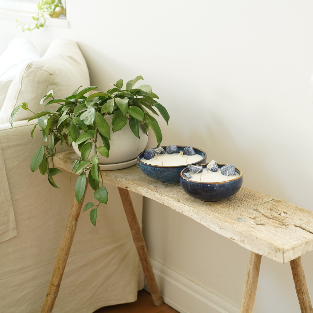 Crystal candle – Sodalite