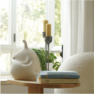 Wide Short Beeswax Candles