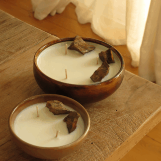 Crystal candle - Tiger Eye